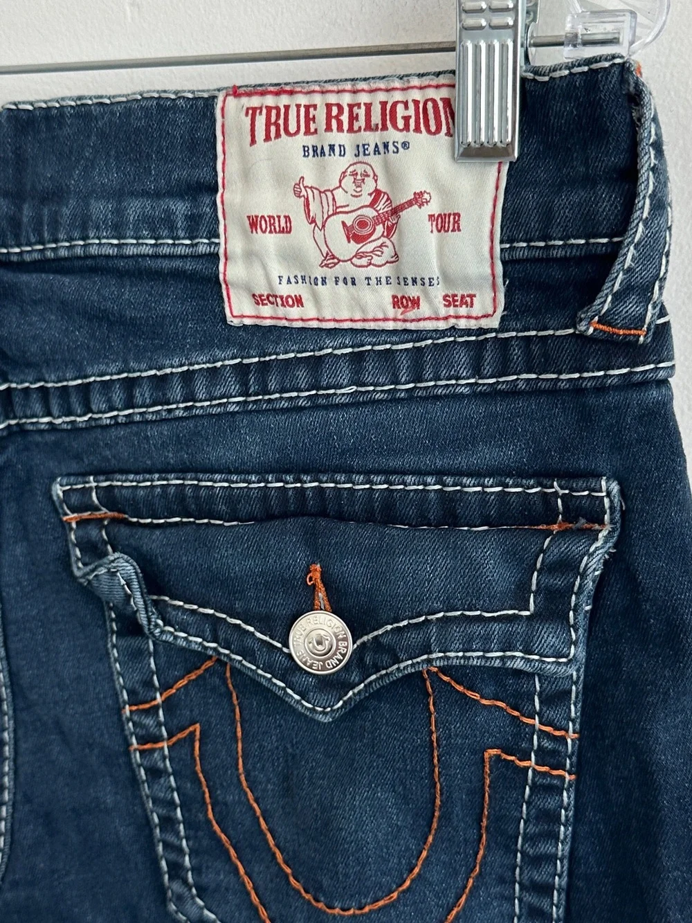 True Religion Ricky Raw Hem Short Dark Lunar Shadow Wash Size 33